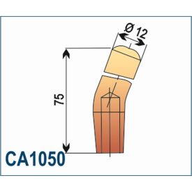 Elektróda, pont, CuCrZr ferde hatásvonalú D12-10% kúp